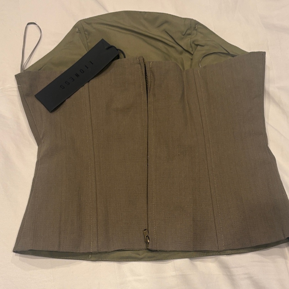 Lioness Olive Green Corset Top